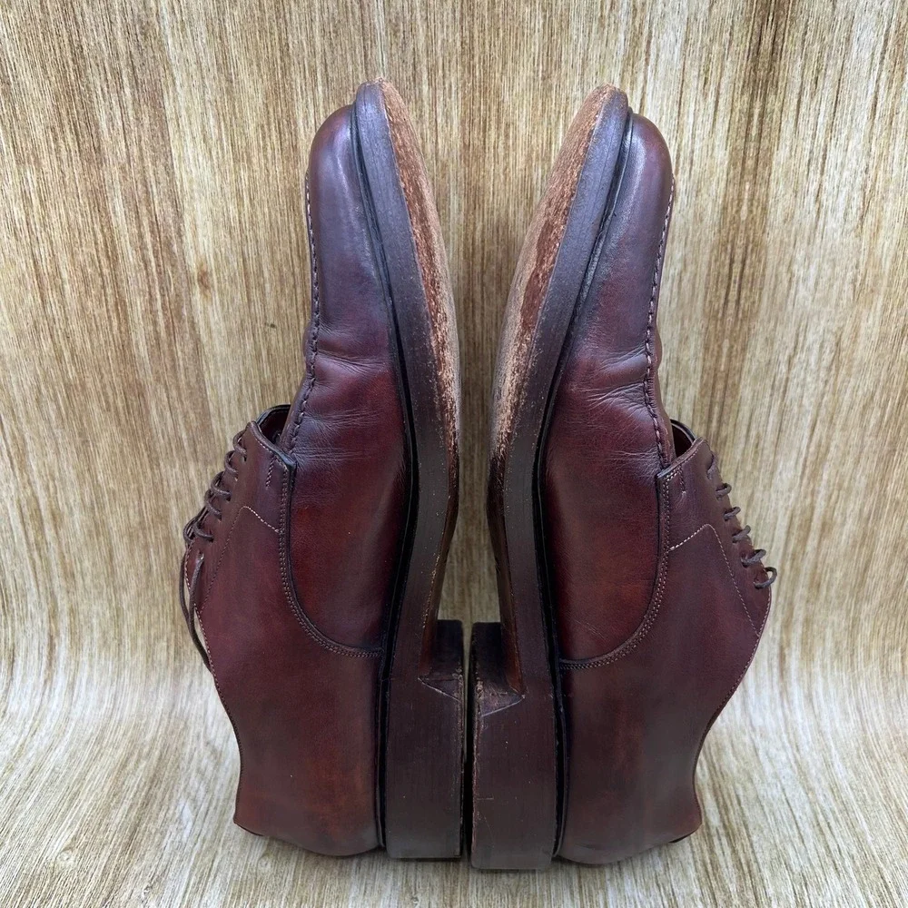 Santoni Goodyear Welted Split Toe Derby Men's Size 9 Brown Leather 11839-02